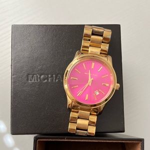 Michael Kors Gold Watch Pink Face